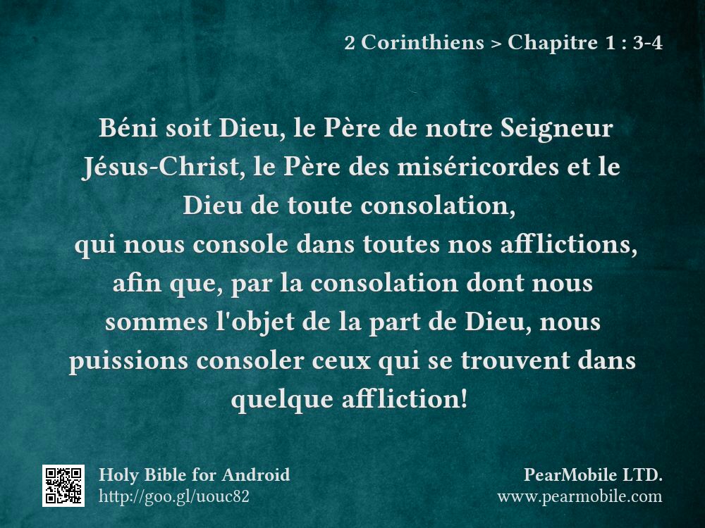 2 Corinthiens, Chapitre 1:3-4